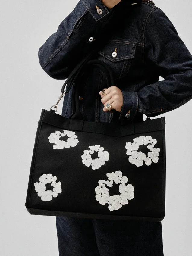 Bolsa de lona «Cotton Wreath» grande