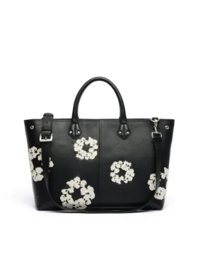 Bolso de cuero «Cotton Wreath» grande