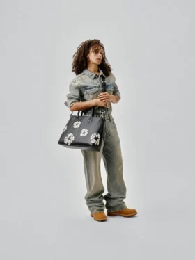 Bolso de cuero «Cotton Wreath» grande