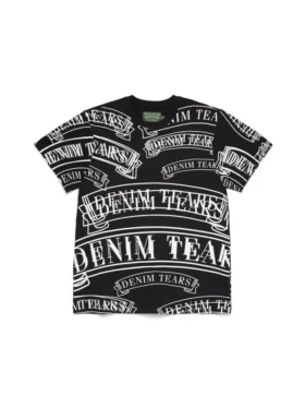 Camiseña con estampado de banner de ADG, color negro