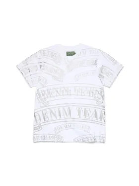Camiseta ADG con estampado de pancarta, color blanco
