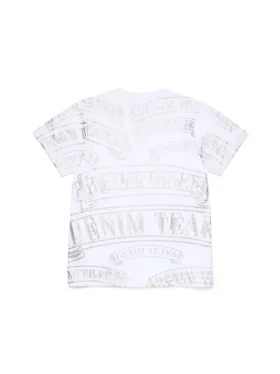 Camiseta ADG con estampado de pancarta, color blanco