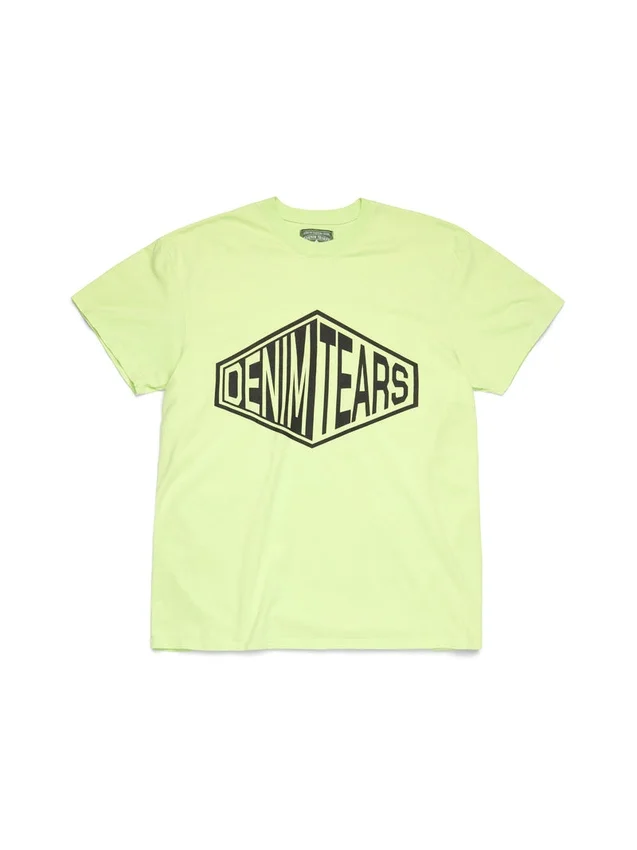 Camiseta con logotipo en 3D color lima