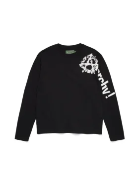 Camiseta de manga larga «Anarchy Wreath» en negro