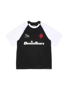 Camiseta Raglán de fútbol americano DT, negra