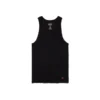 Camiseta sin mangas acanalada con bandera DT, paquete de 3, color negro