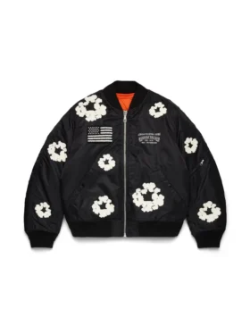 Chaqueta bomber MA-1 de Cotton Wreath, color negro