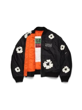 Chaqueta bomber MA-1 de Cotton Wreath, color negro