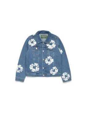 Chaqueta de Denim para niños «Cotton Wreath» en índigo claro