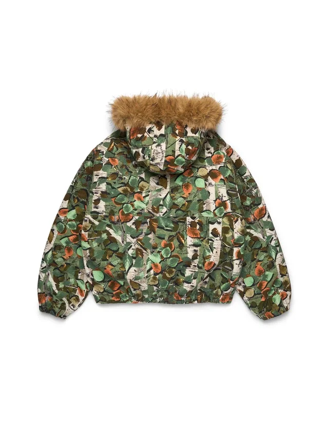 Chaqueta de trabajo con capucha Birch Camo, verde camuflaje