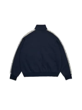 Chaqueta deportiva de felpa con pedrería «Denim U», azul marino