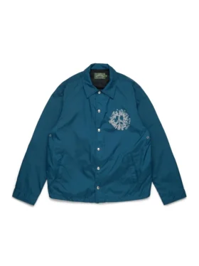Chaqueta tipo coach Peace Wreath azul