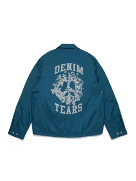 Chaqueta tipo coach Peace Wreath azul