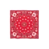 Cotton Wreath Bandana with Paisley Pattern and Red Design