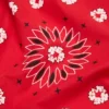 Cotton Wreath Bandana with Paisley Pattern and Red Design