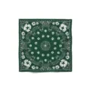 Cotton Wreath Bandana with Paisley Print and Green Design