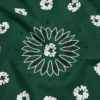 Cotton Wreath Bandana with Paisley Print and Green Design