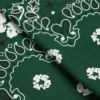 Cotton Wreath Bandana with Paisley Print and Green Design
