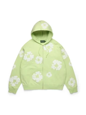 Cotton Wreath Hoodie, color menta