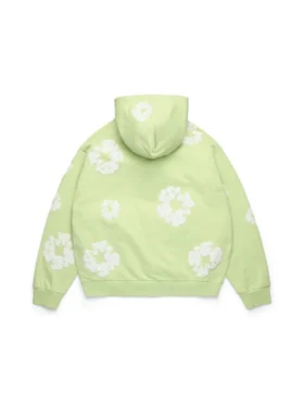 Cotton Wreath Hoodie, color menta