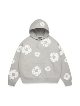 Cotton Wreath Hoodie, gris