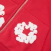 Cotton Wreath Hoodie para niños con guirnaldas de algodón, color rojo