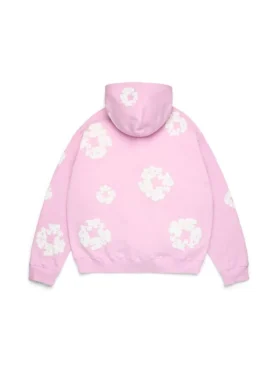 Cotton Wreath Hoodie rosa polvo