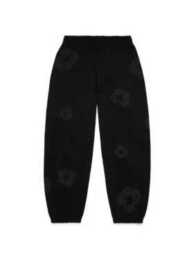 Cotton Wreath Sweatpant, color negro