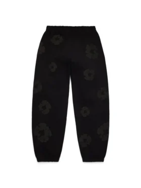 Cotton Wreath Sweatpant, color negro