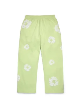 Cotton Wreath Sweatpant con guirnaldas de algodón, color menta