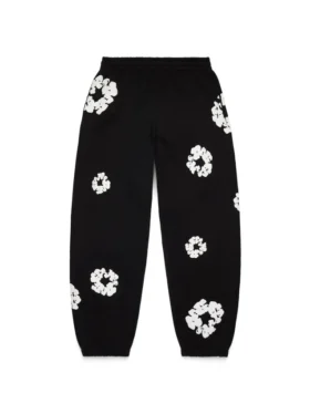Cotton Wreath Sweatpant en negro