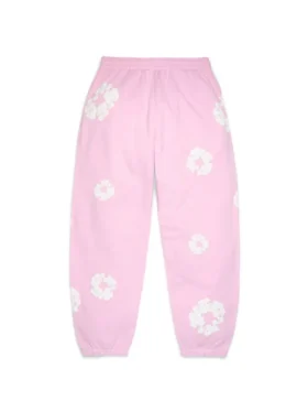 Cotton Wreath Sweatpant en rosa empolvado
