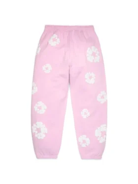 Cotton Wreath Sweatpant en rosa empolvado
