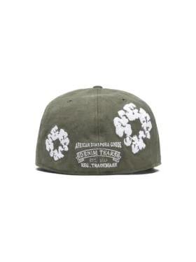 Gorra ajustada de lona Cotton Wreath New Era 59FIFTY, color oliva