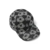 Gorra de Denim Jacquard Wreath en negro lavado