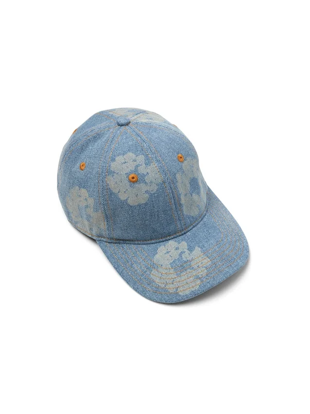 Gorra de Denim sin tratar «Mono Cotton Wreath» en lavado claro