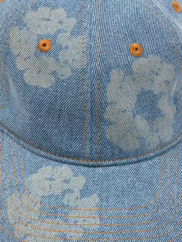 Gorra de Denim sin tratar «Mono Cotton Wreath» en lavado claro