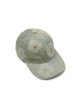 Gorra de Denim sin tratar «Mono Cotton Wreath» en lavado oscuro