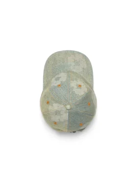 Gorra de Denim sin tratar «Mono Cotton Wreath» en lavado oscuro