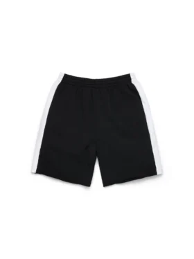 Pantalón corto de sudadera con paneles Denim U, negro