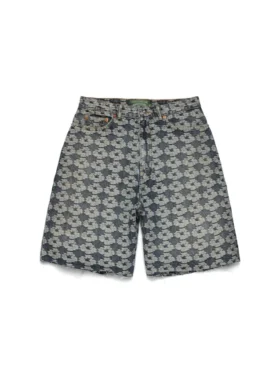 Pantalones cortos de Denim Jacquard Wreath