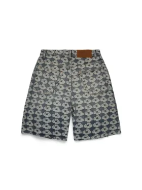 Pantalones cortos de Denim Jacquard Wreath