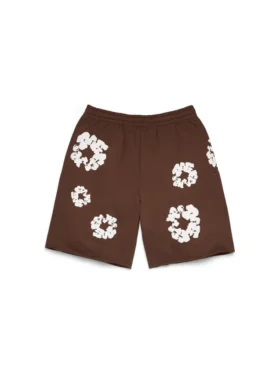 Pantalones cortos de sudadera Cotton Wreath, color marrón oscuro