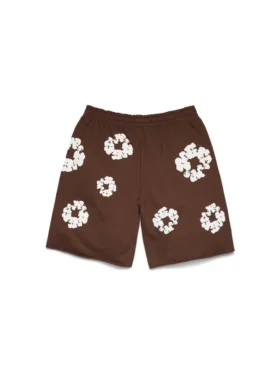 Pantalones cortos de sudadera Cotton Wreath, color marrón oscuro