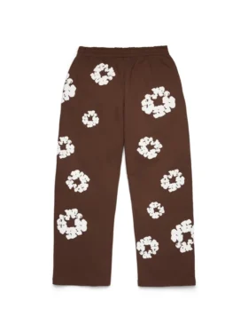Pantalones de chándal holgados Cotton Wreath, color marrón oscuro