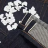 Pantalones de Denim Cotton Wreath de corte recto con ribete