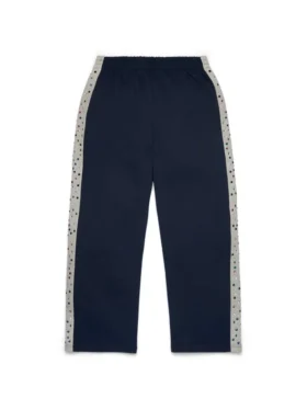 Pantalones de sudadera Denim U con pedrería, azul marino