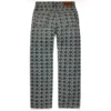 Pantalones holgados de Denim con diseño de guirnalda en jacquard