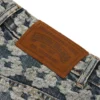 Pantalones holgados de Denim con diseño de guirnalda en jacquard
