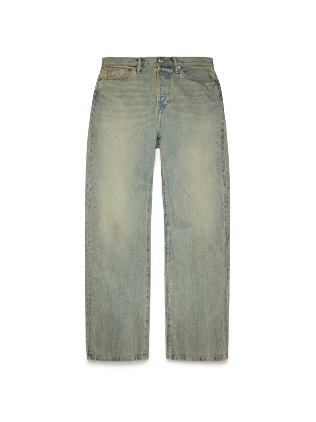 Pantalones holgados de Denim lavado sucio